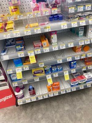 Shelves are never completely stocked. Coolers are almost always empty.