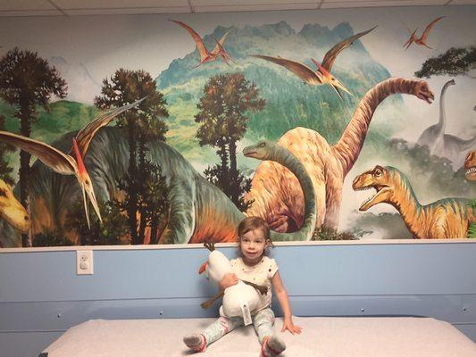 Dinosaur room, #4! Such a fun painting!