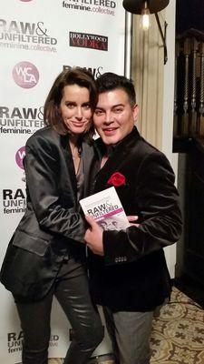 Julie Anderson author and super model and Edward Sanchez Celebrity Makeup Artist