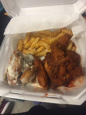 Ranch and hot wings