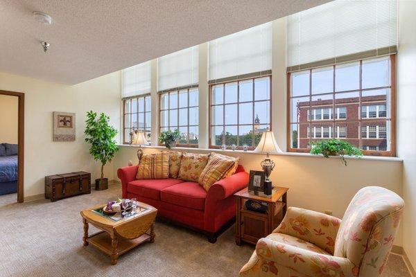 Second Floor - Two Bedroom Apartment Living Room