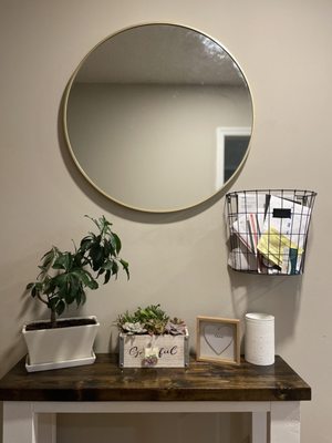 Hung mirror