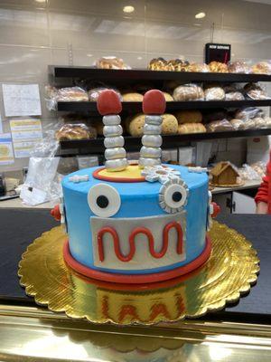 Robot Birthday Cake