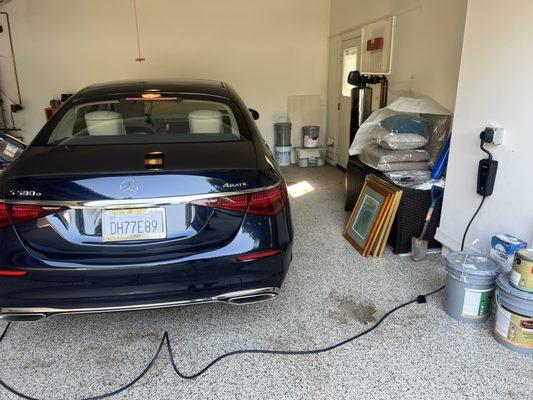 Mercedes electric vehicle charging set up