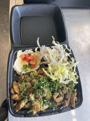 Chicken shawarma platter