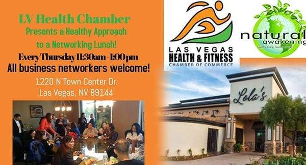 Come Join the LVHFCOC this Thursday for a Healthy Business Networking Lunch!