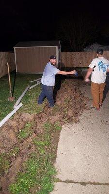 Installing Drain For Standing Water