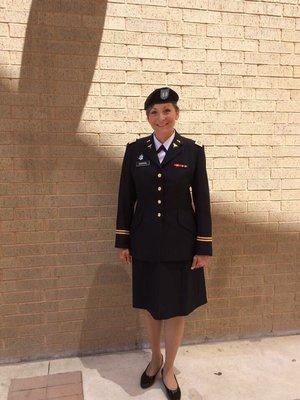 Dr. Liane serves as a Veterinary Officer in the US Army Reserves. HOOAH!