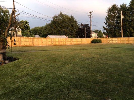 6' Privacy Fence with natural treated wood