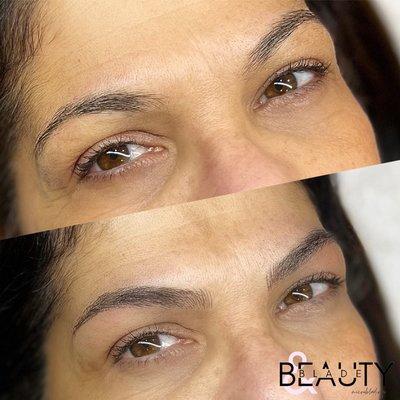 Very natural, yet structured, microblading