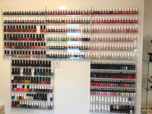 A portion of our nail polish selection.