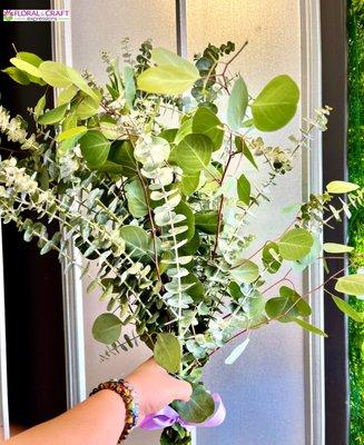 Eucalyptus Bouquet! Hang upside down on your shower head to create a bold and invigorating aroma which may benefit nasal congestion!