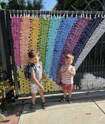 My boys about to head into school at Greenleaf Mindful Montessori.