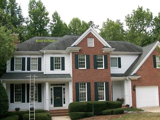 Roof cleaning Raleigh, Cary, wake forest nc