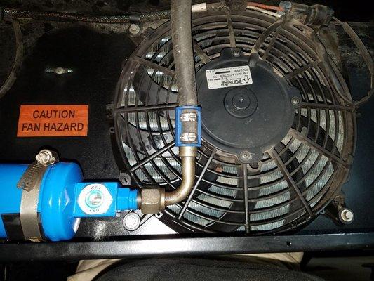 25 passenger F450 Rear Ac Power Condenser Fan with a  Flow-all dryer