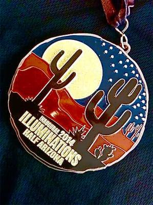 The prize: Inaugural 2014 finisher medal!