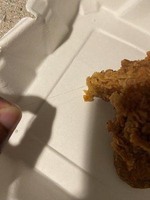 Yup, that's a hair in my chicken.