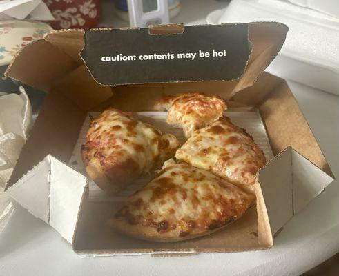 FLASH pizza w "extra" cheese.  ???????