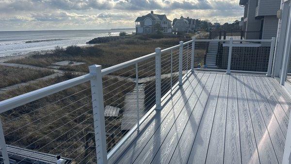 New Decking and Hand rails. WearDeck and Atlantis Rail.
Wells ME.