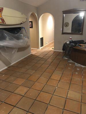 Saltillo tile installation