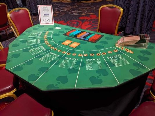 Let it ride poker table seats 7 players.