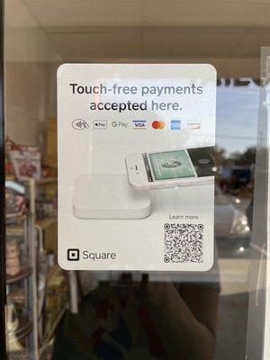 Now accepting card swipe and contactless payment!