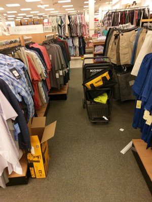 Kohl's carts used as tool carts