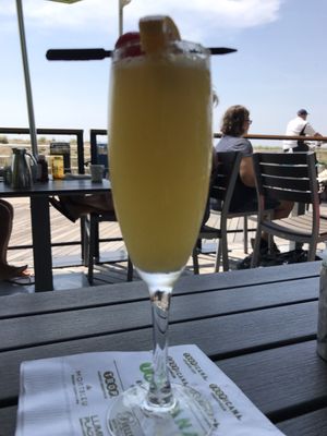 Breakfast mimosa on the boardwalk :)