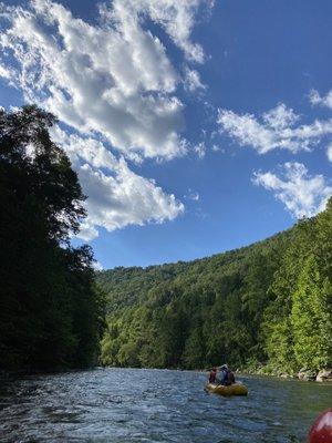 Gorgeous view while rafting