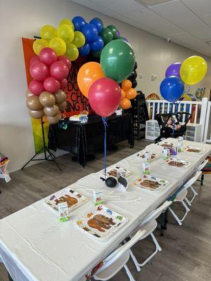 Set up of the birthday party