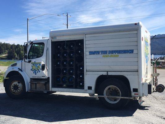 Bottled Water Delivery truck