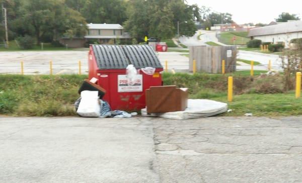 Over flowing dumpster on a regular basis.