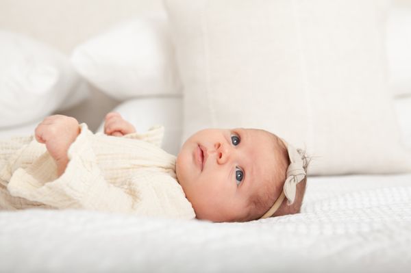 Baby photos at clients home. Neutral colors