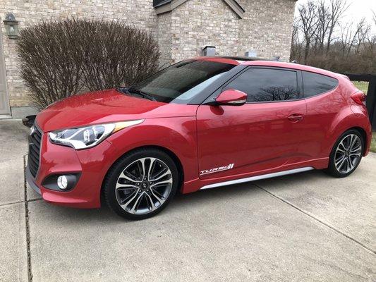 16 Hyundai Veloster Turbo tint by the Tint Guy