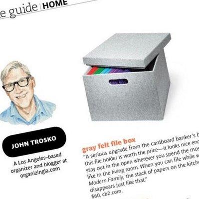 John was featured in 'Real Simple' magazine. Yes, this was very exciting!