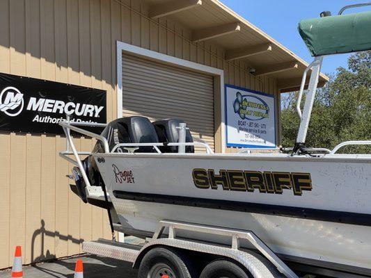 We work on all of the Napa County Sheriff Boats