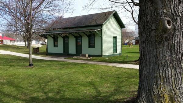 Old Michigan Central (and later New York Central) train depot.  It was relocated about a block to now be behind the library.