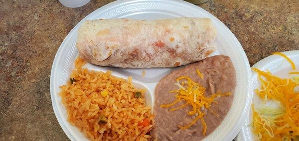 Combo burrito meal