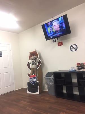 Tv in waiting area