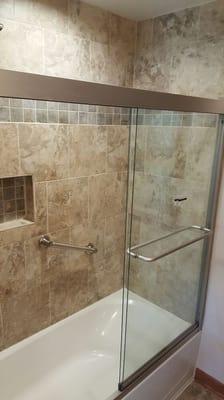 Bathroom remodeling in Brookfield, shower area.