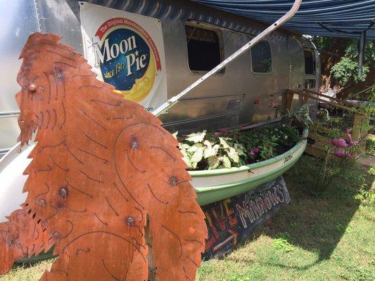 Some extra Texas flavor-Sasquatch, Moon Pies, Canoe, Airstream, and Live Minnows