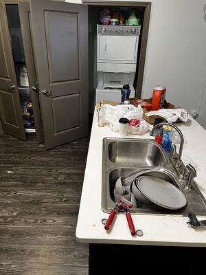 Dirty dishes and mess