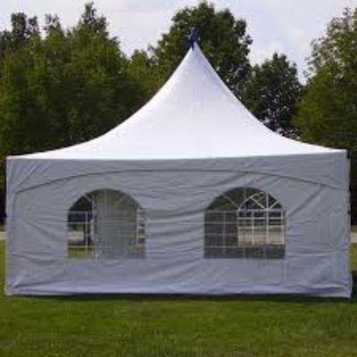 20 x 20 tent, comes with lights and 3 sides