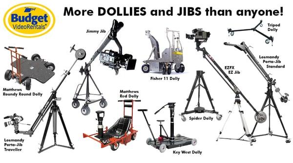 Rent any of these dollies and jibs from Budget Video. We have them all!