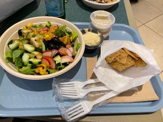 Salad and Hummus