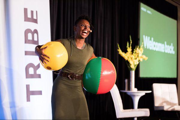 What do beach balls and business conferences have in common?