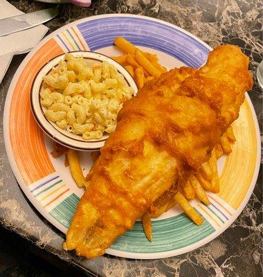 Friday Fish Fry was HUGE! Falling off the edges of the plate and the fries were nice & crispy.