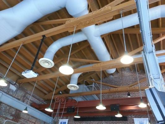 Ceiling in the event room.