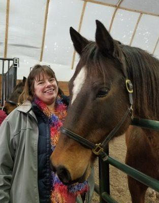 Owner Kari Beth and one of the horses