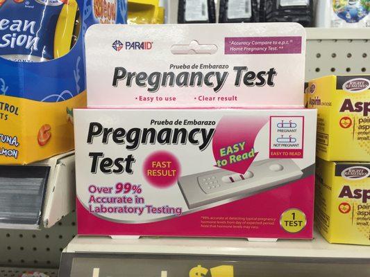 Dollar pregnancy test. You get what you pay for though.